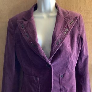 EUC Vintage Primo Piano Crushed Velvet Blazer Size: 42 (14)